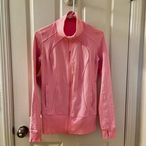 Lululemon Nice Asana Jacket Full Zip Bleached Coral Pink Women's Size 6